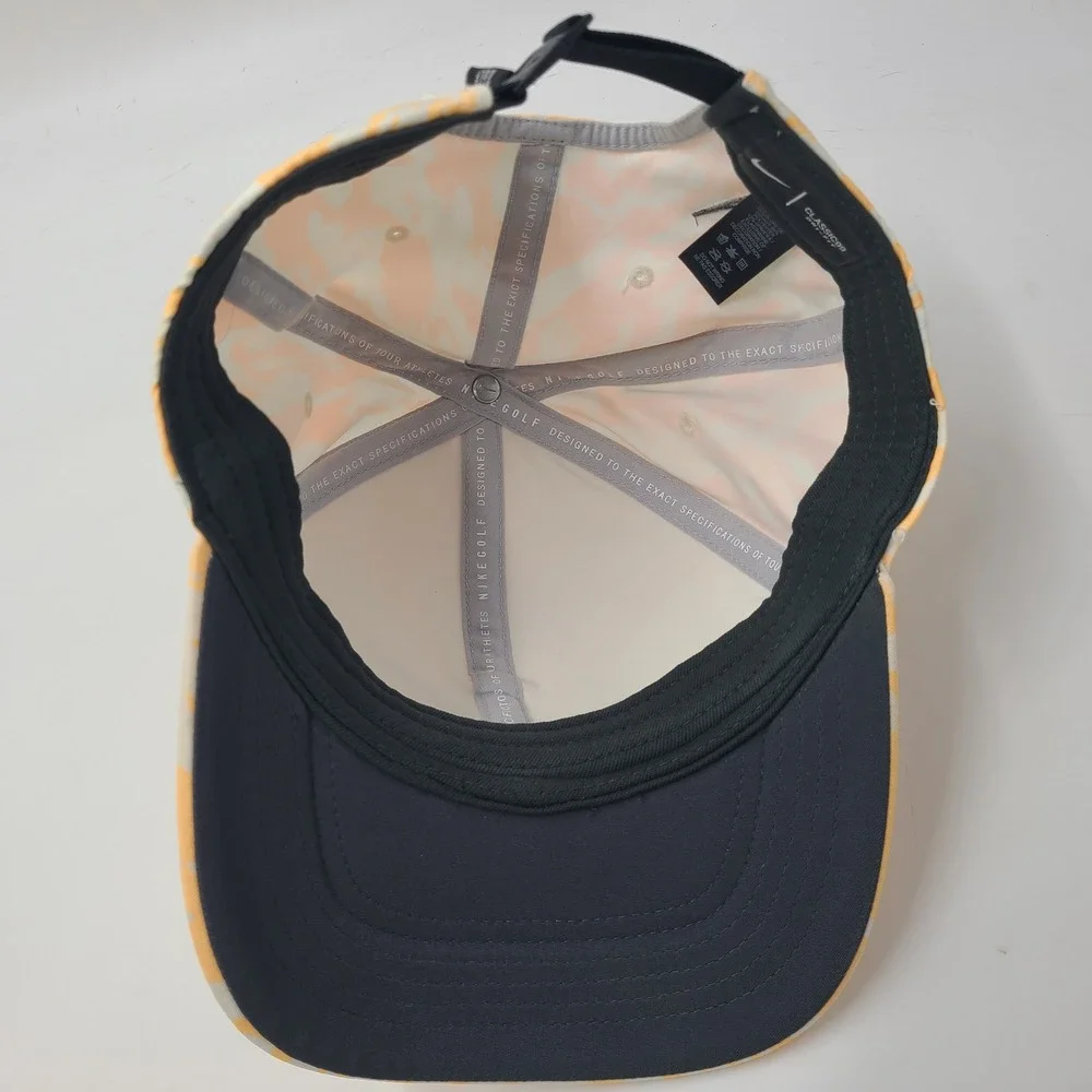 Nike Hat Strapback Orange White Marble Camo Golf Classic99 Dri-Fit Aerobill‎ Men